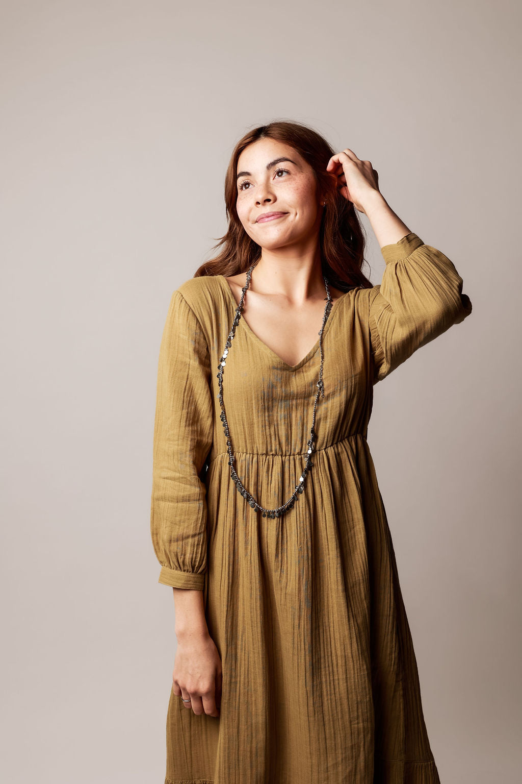 Olive Ocean Ripple Dress