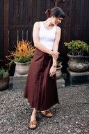 Wildalaya Everyday Hemp Wrap Skirt Dark Peat