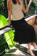 The Hemp–Linen Wrap Skirt — Long