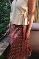The Handblock Print Wrap Skirt