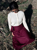 Wildalaya Everyday Hemp Wrap Skirt Mulberry