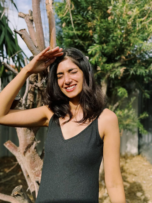 Black Midi Slip Dress Wildalaya