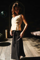 The Hemp–Linen Wrap Skirt — Long