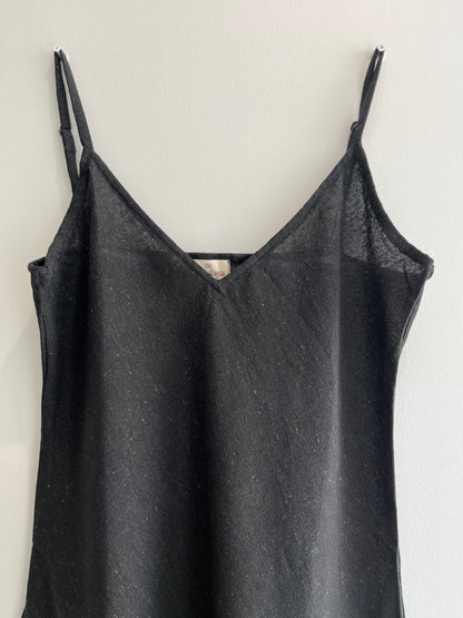 Black Hemp Slip Dress