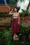 Wildalaya Everyday Hemp Wrap Skirt Mulberry