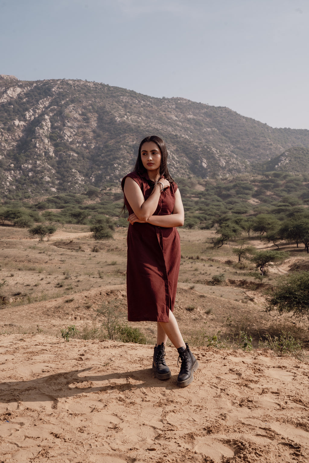 Wildalaya Hemp Shirt Dress - Eco-friendly Earth Style