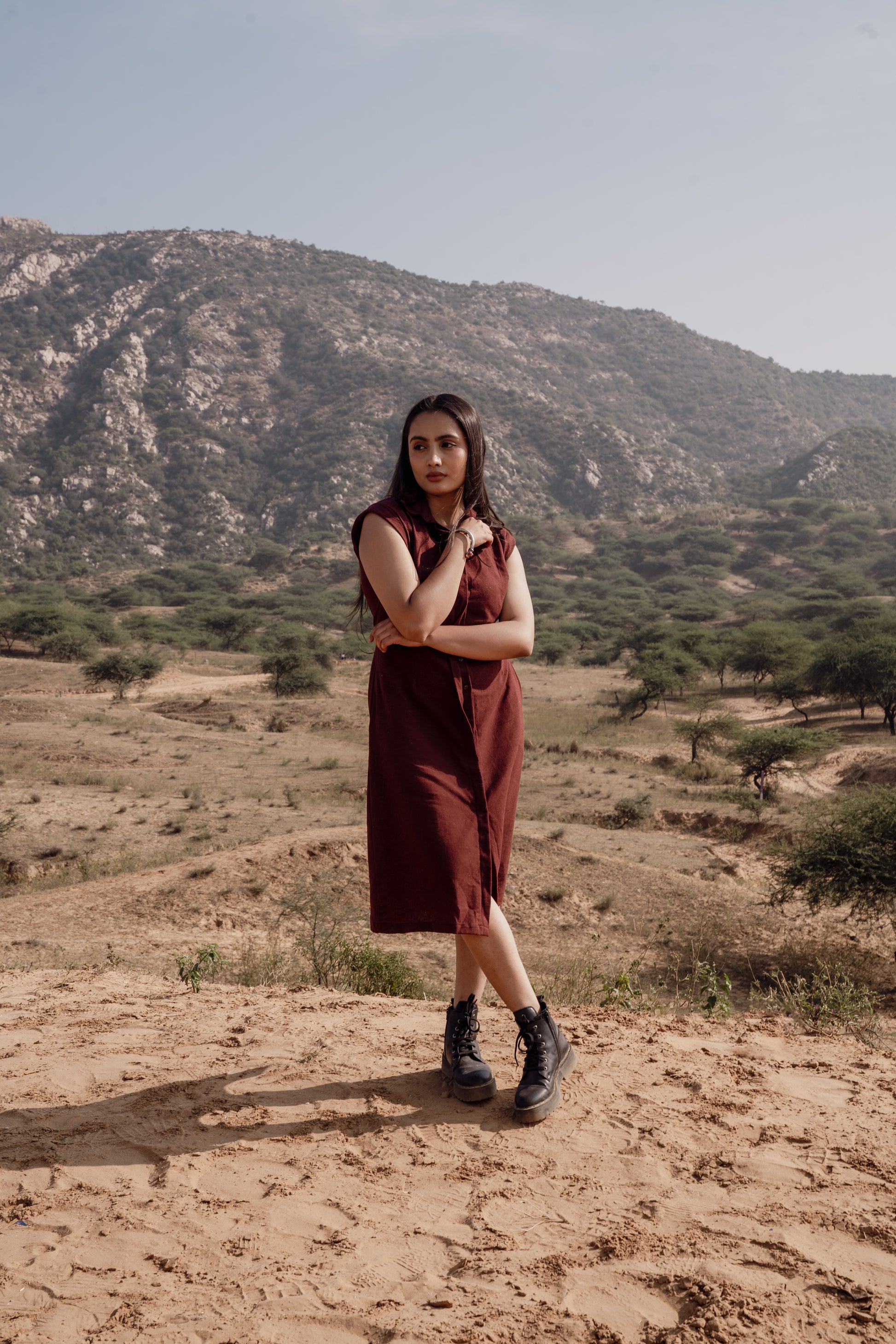 Wildalaya Hemp Shirt Dress - Eco-friendly Earth Style