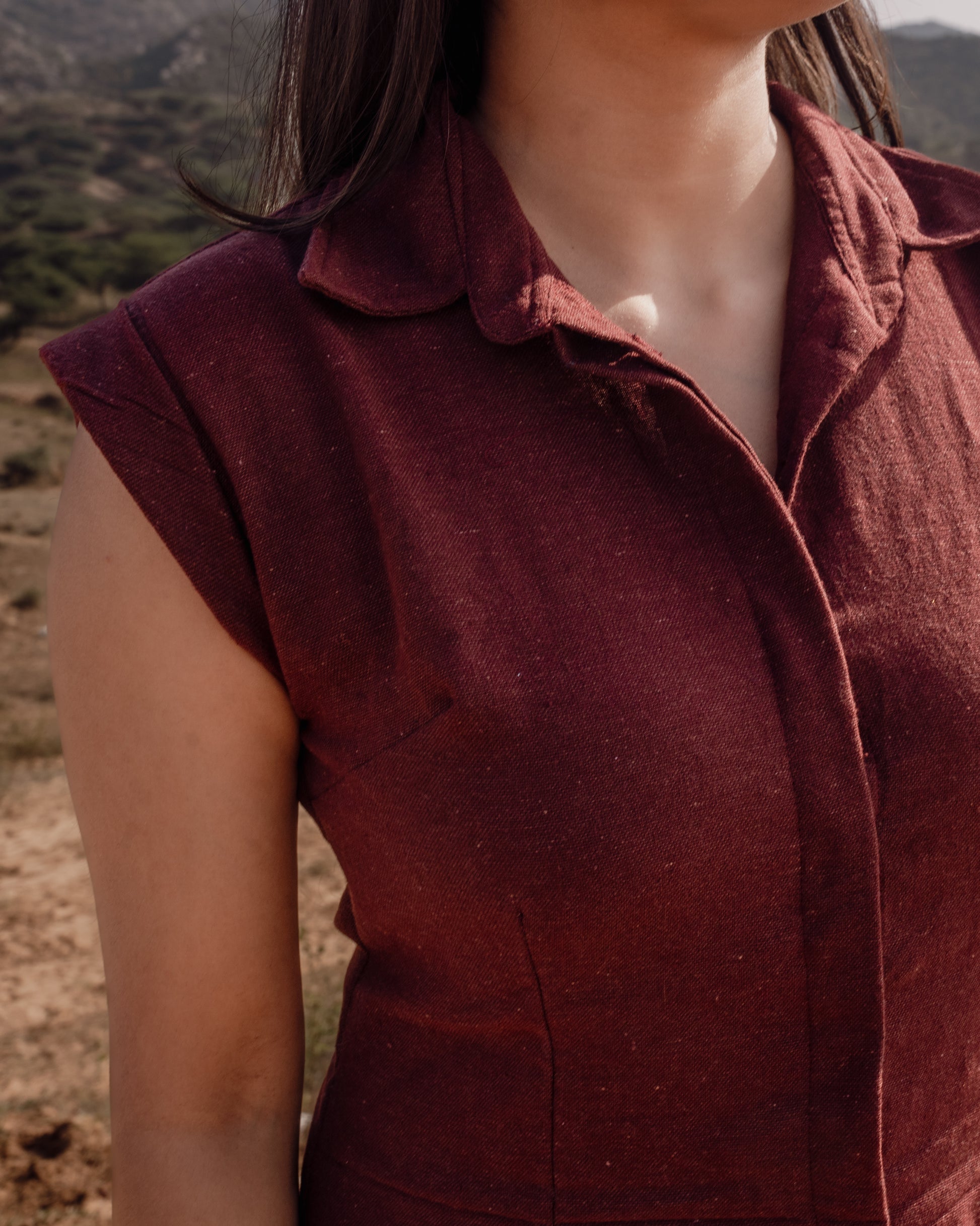 Wildalaya Hemp Shirt Dress - Eco-friendly Earth Style