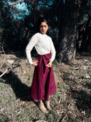 Wildalaya Everyday Hemp Wrap Skirt Mulberry