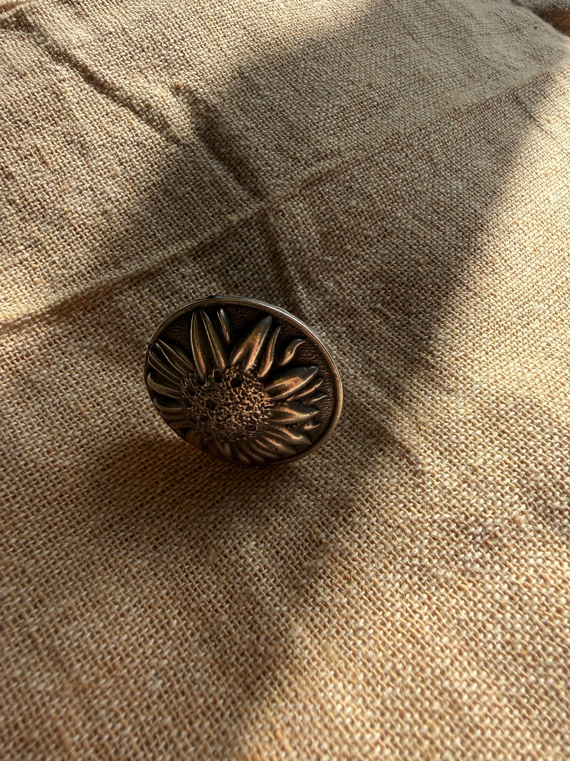 Oxidised Sunflower Ring