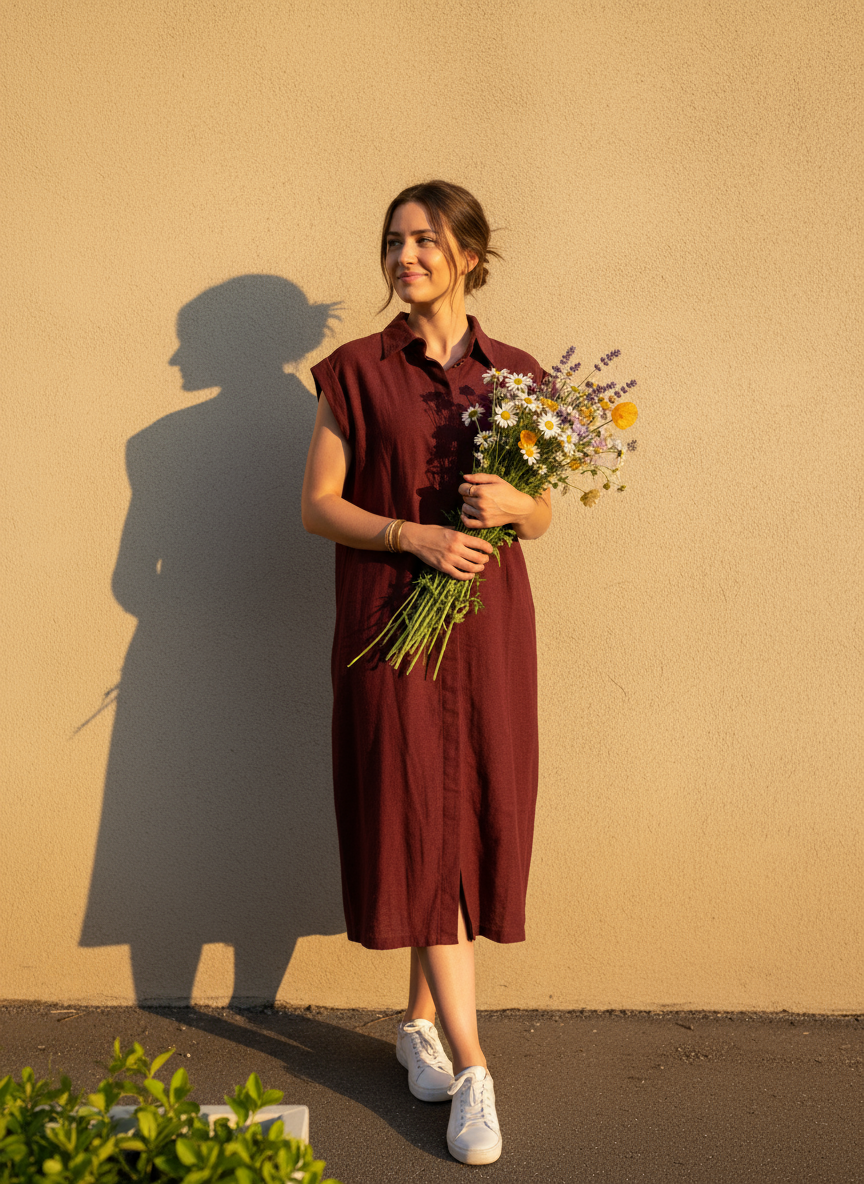 Wildalaya Hemp Shirt Dress - Eco-friendly Earth Style