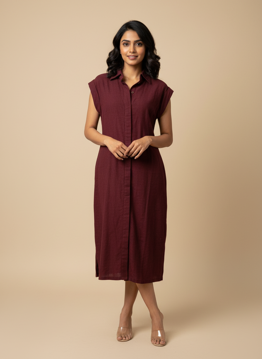 Wildalaya Hemp Shirt Dress - Eco-friendly Earth Style