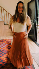 Imperfectly Wild: Clay Red Wrap Skirt