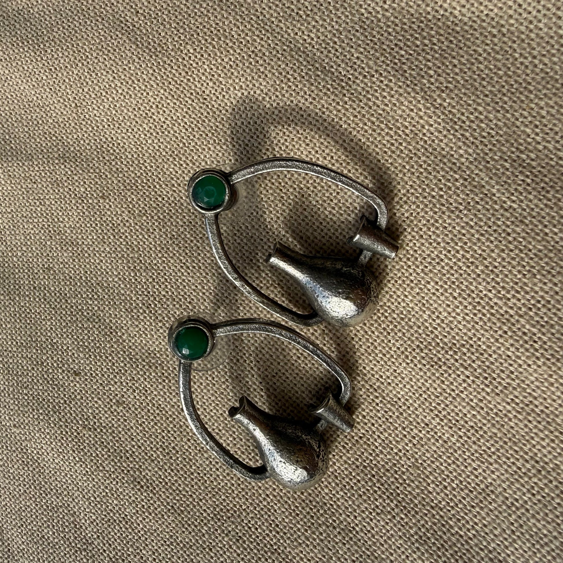 Oxidised Earrings Vessel and Cup