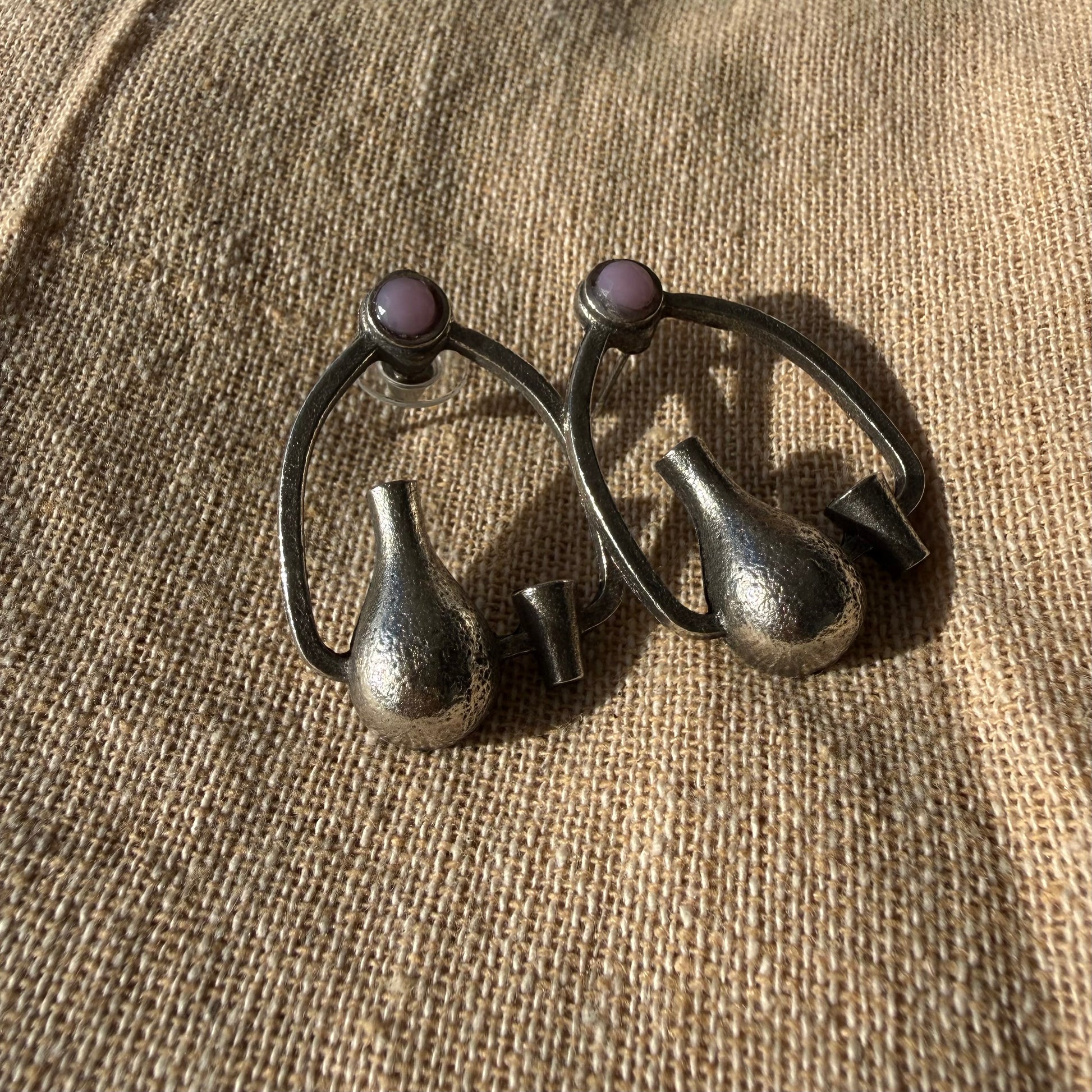 Oxidised Earrings Vessel and Cup