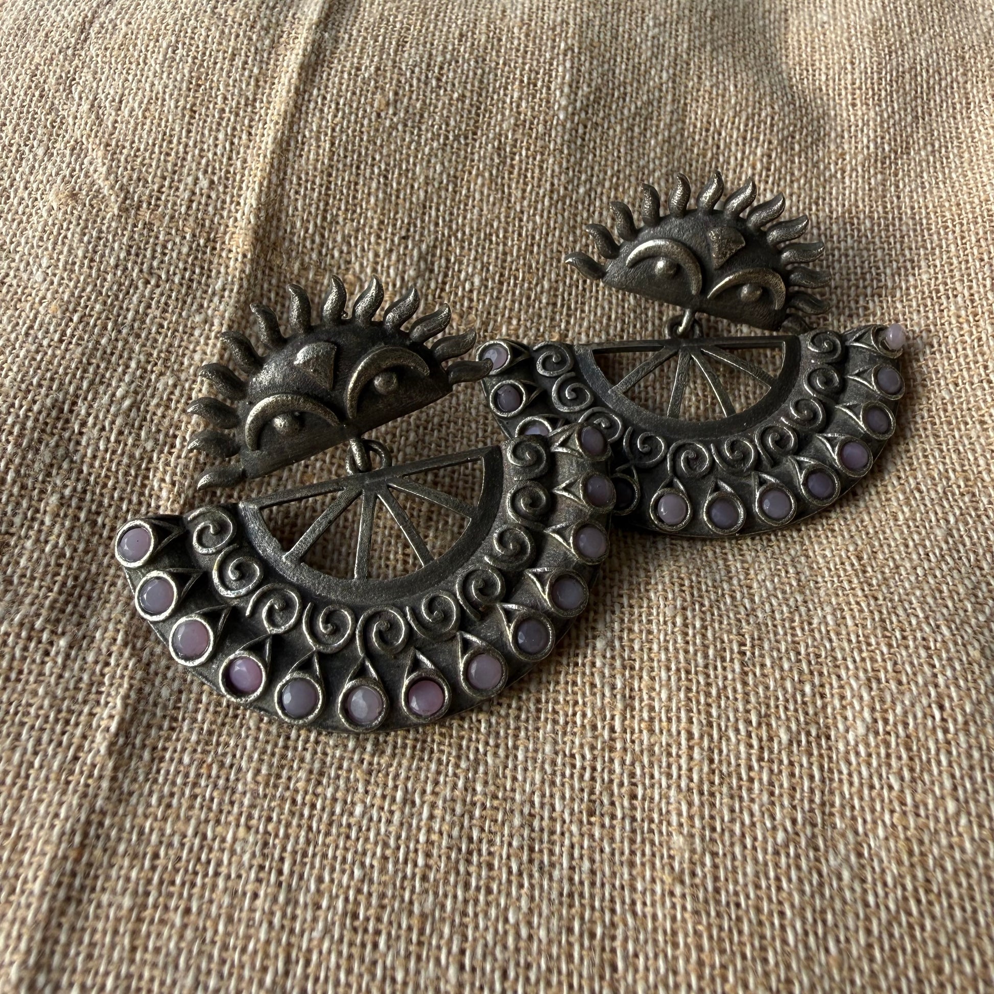 Oxidised Earrings Sunshine