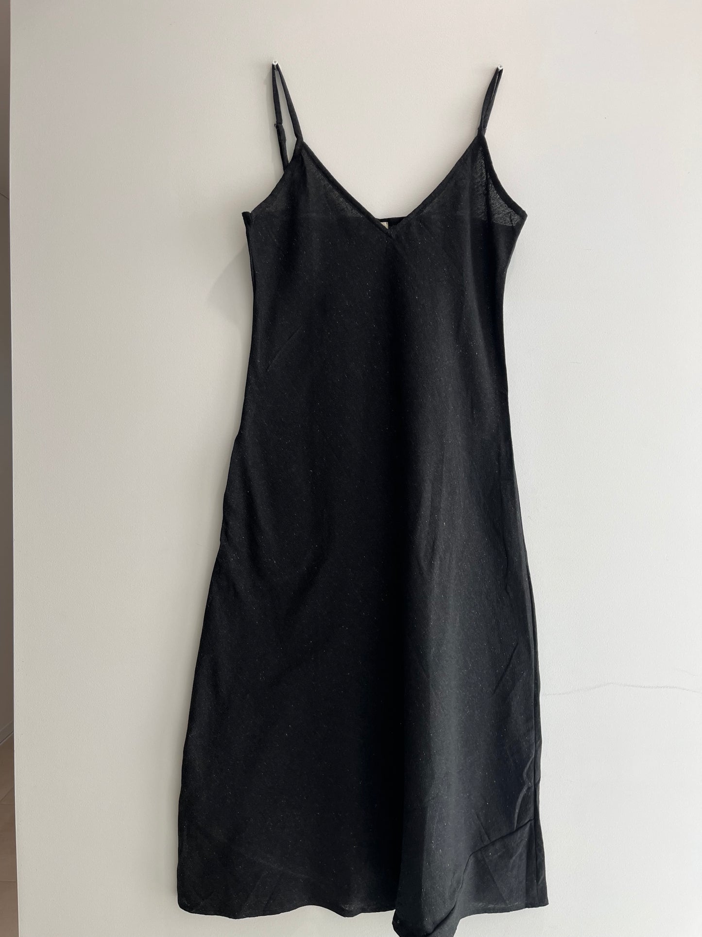Ash Black Midi Slip Dress