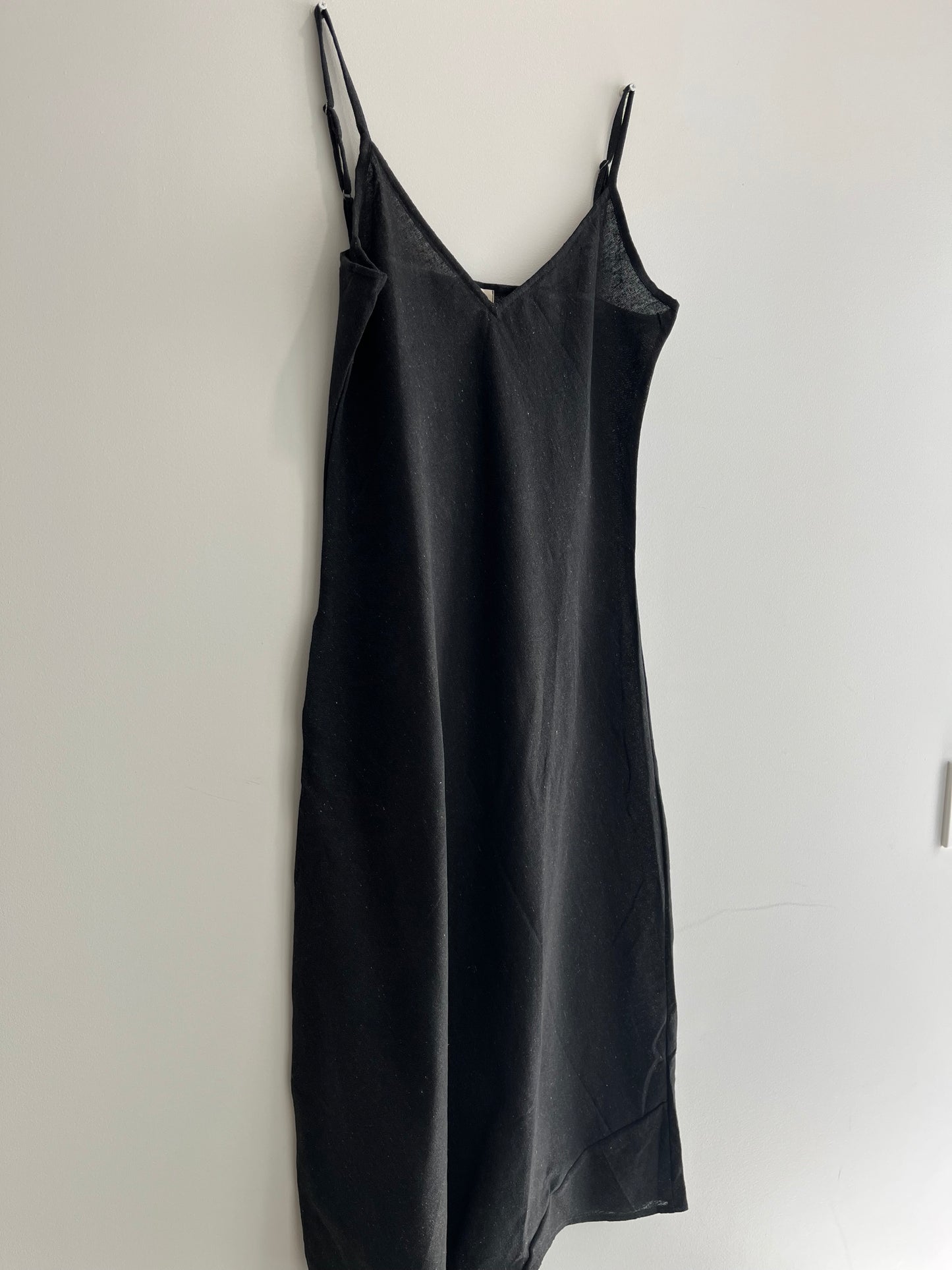 Ash Black Midi Slip Dress