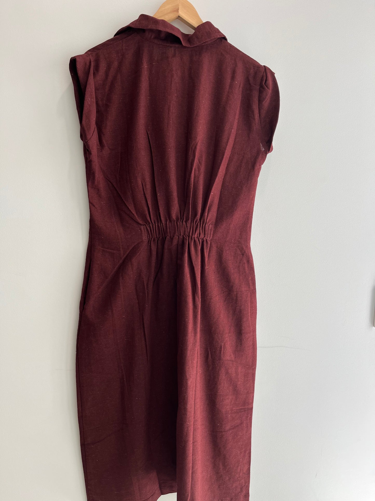 Mahogany Earth Sleeveless Shirt Dress