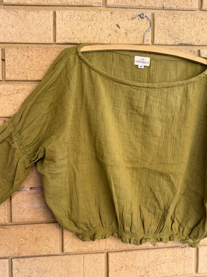 Sage Breeze Muslin Top