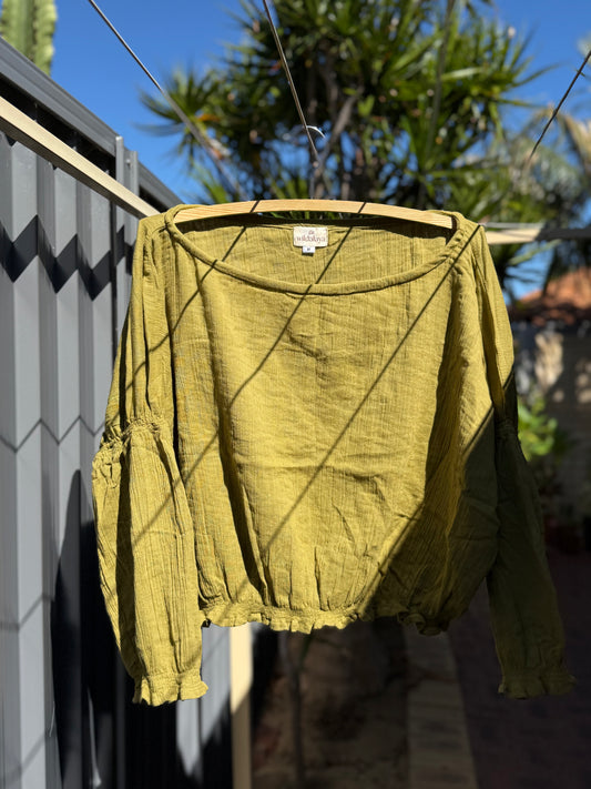 Sage Breeze Muslin Top