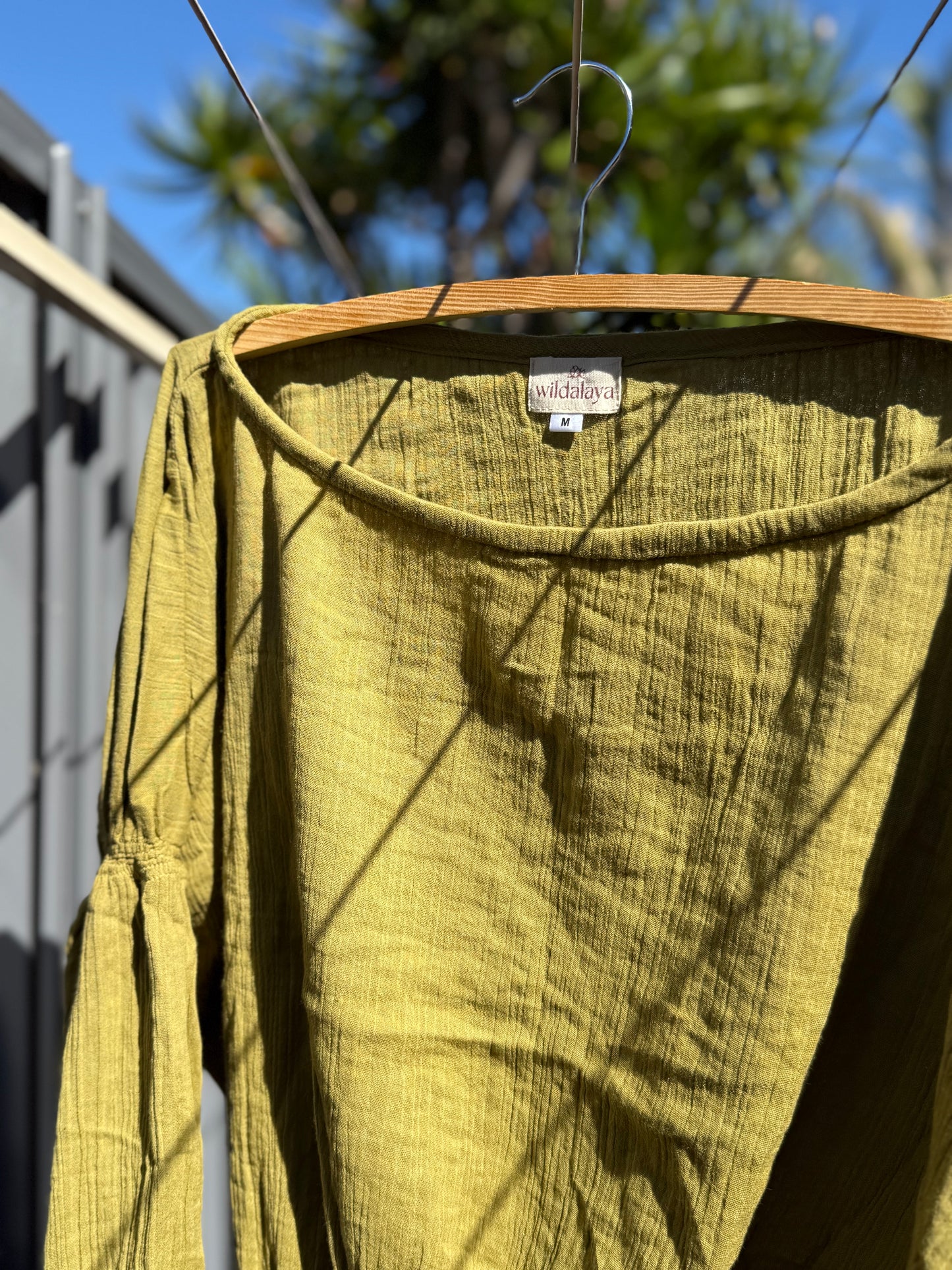 Sage Breeze Muslin Top