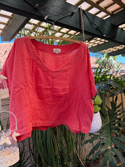 Hot Pink Boxy Top