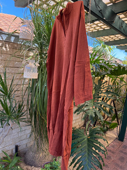 Brown Rust Long Dress