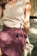 The Hemp–Linen Wrap Skirt — Short