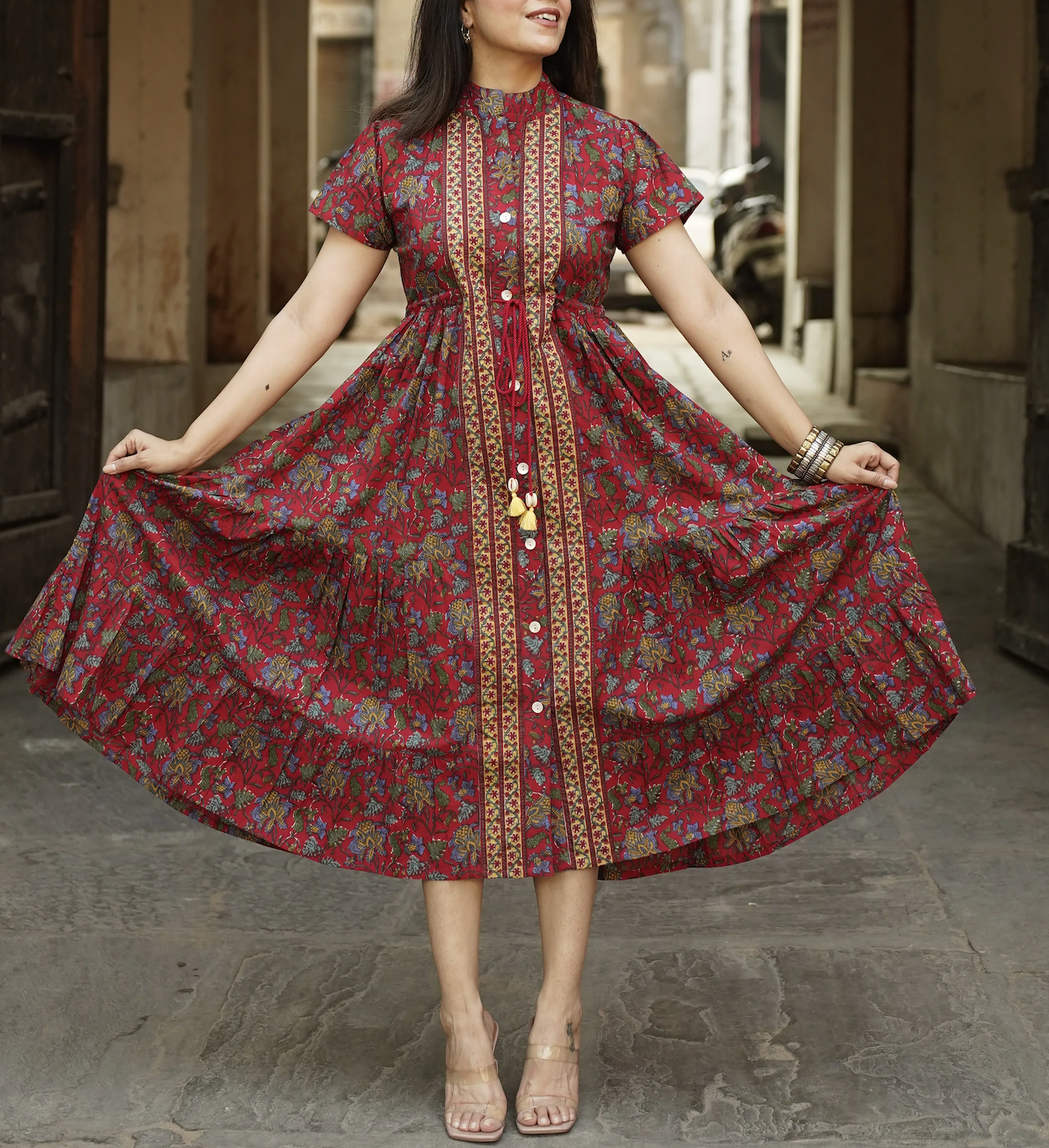 Gulrang Dress, a Colourful day