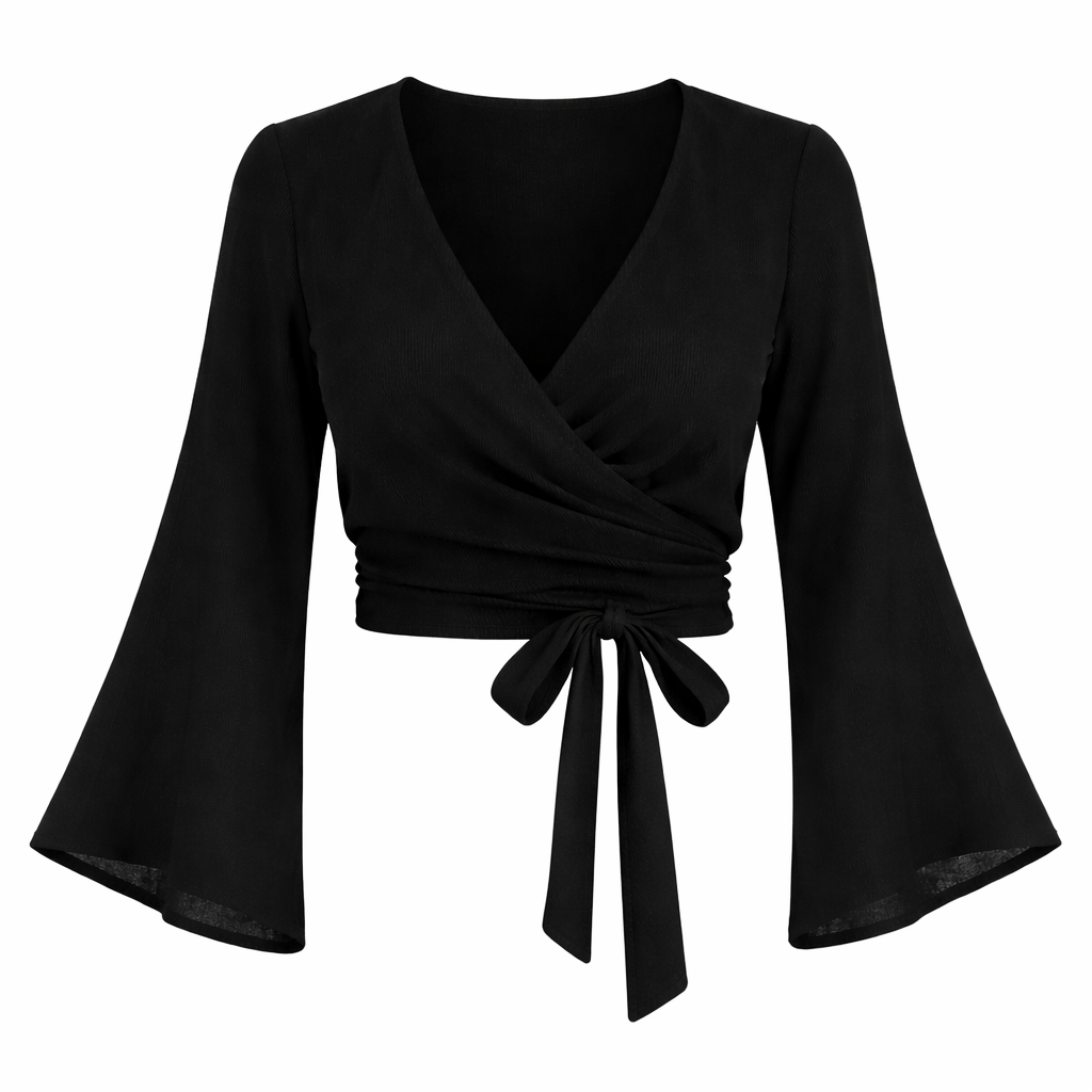 Wildalaya Black Wrap Top Product Pic