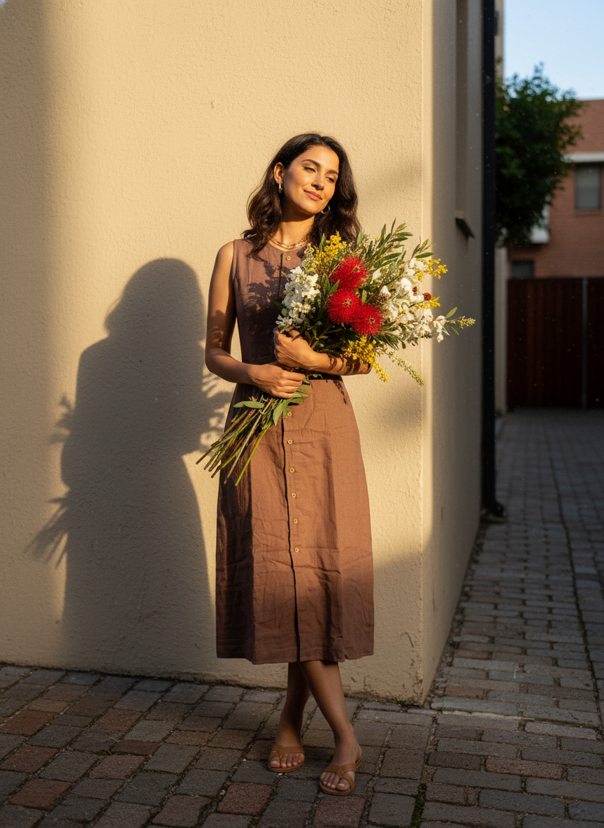 The Willow Hemp Dress Clay