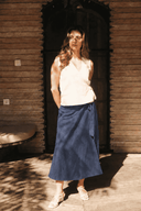 The Hemp–Linen Wrap Skirt — Long