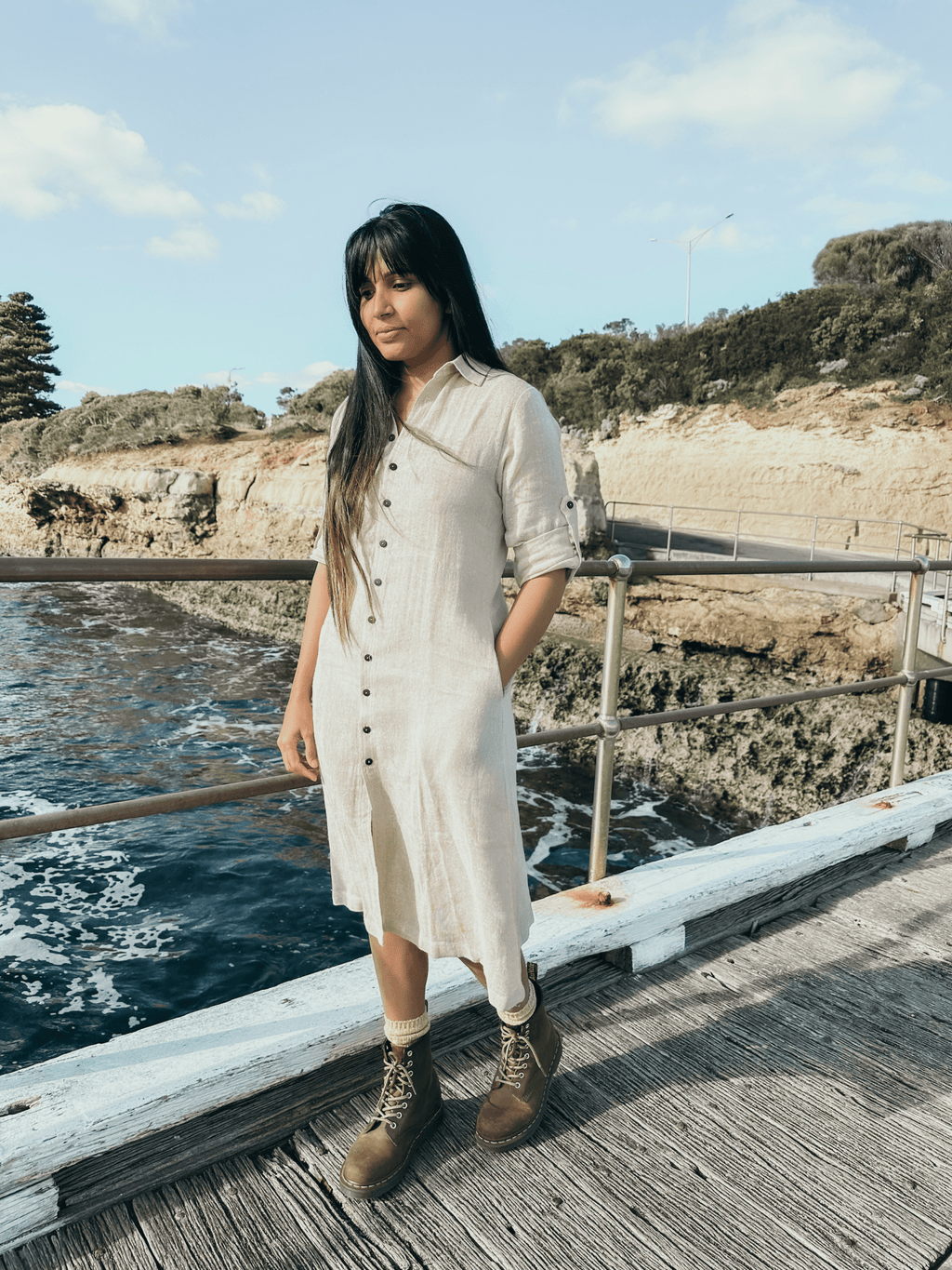 Hemp A-line Dress - Comfortable & Sustainable Wildalaya Dress