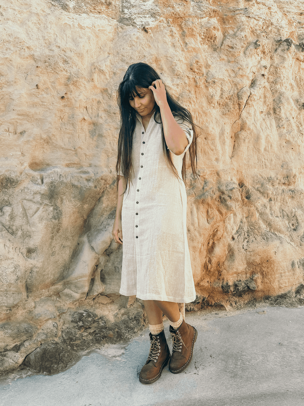 Hemp A-line Dress - Comfortable & Sustainable Wildalaya Dress