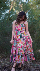 Ikat Carnival Print Cotton Dress | Wildalaya Dress 