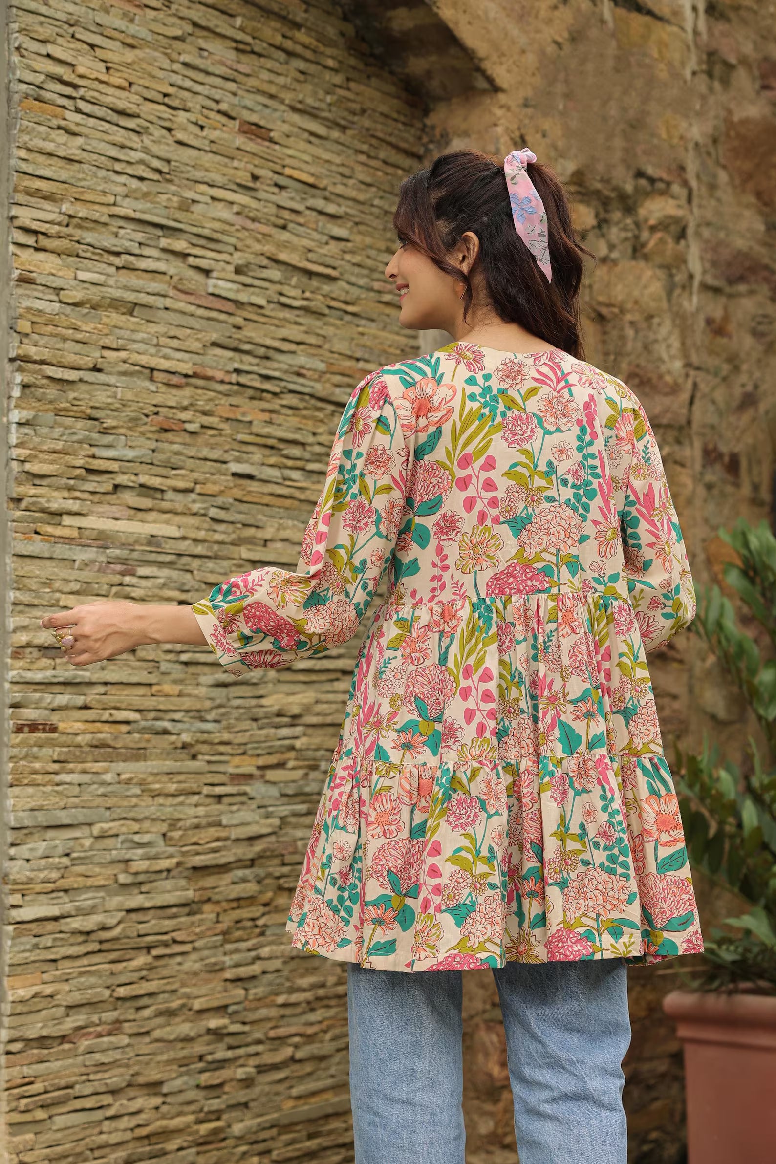 Gulbahar Handblock Cotton Top