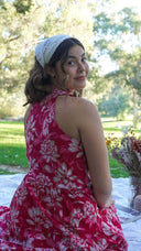 Petal Song Halter Dress - Looking back