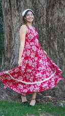 Petal Song Halter Dress - Twirling in the dress