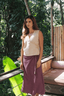 The Hemp–Linen Wrap Skirt — Long