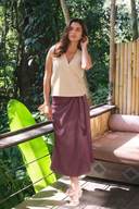 The Hemp–Linen Wrap Skirt — Long
