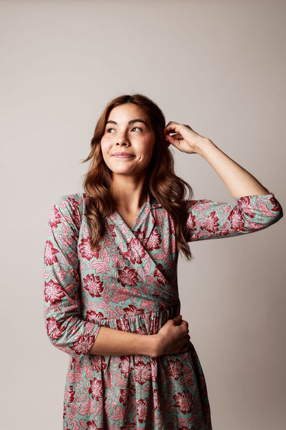 Bagh Handblock Printed Dress - Wildalaya
