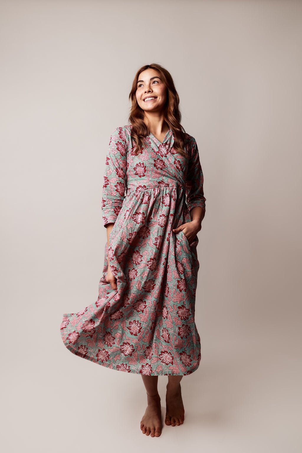 Bagh Handblock Printed Dress - Wildalaya