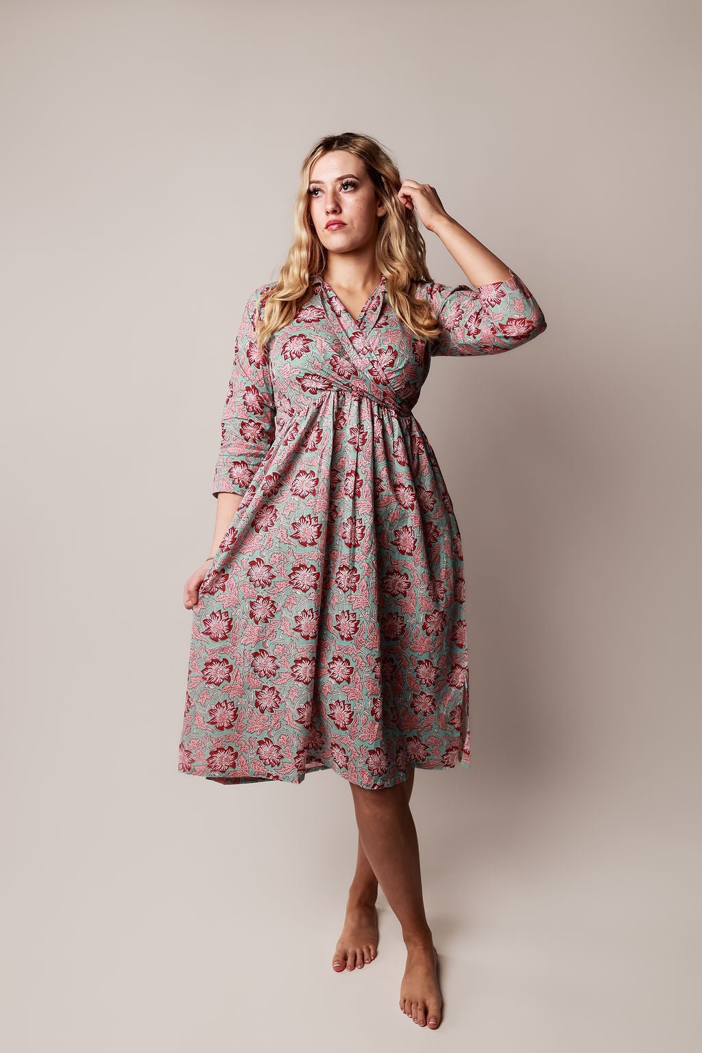 Bagh Handblock Printed Dress - Wildalaya