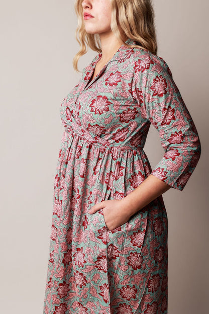 Bagh Handblock Printed Dress - Wildalaya