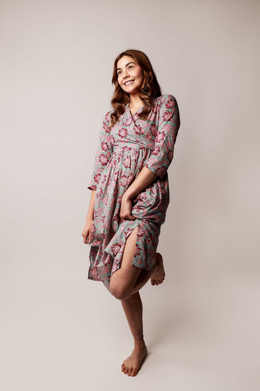 Bagh Handblock Printed Dress - Wildalaya