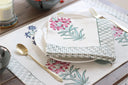 Gulaabi Handblock Printed Table Mats and Napkins (Set of 6) - Wildalaya