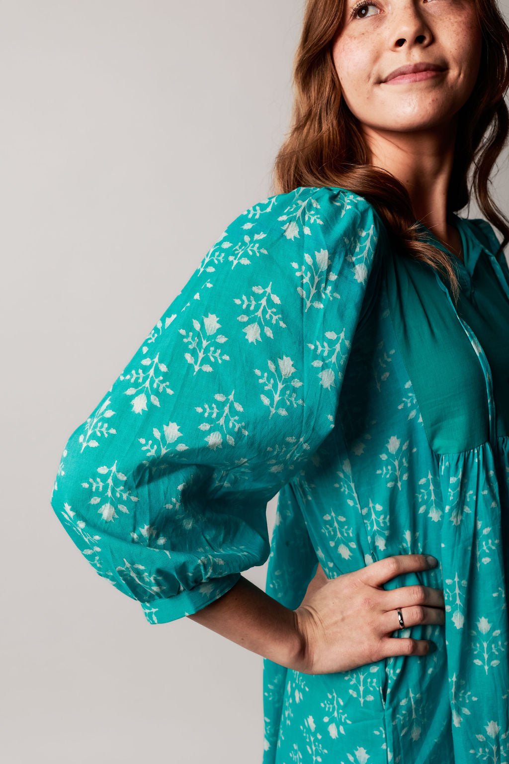 Jalpari Handblock Printed Dress - Unique Cotton Summer Dress for WomenJalpari Handblock Printed Dress - Wildalaya