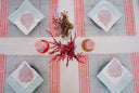 Kamal Phool Table Mats and Napkins (Set of 6) - Wildalaya