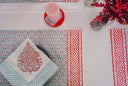 Kamal Phool Table Mats and Napkins (Set of 6) - Wildalaya